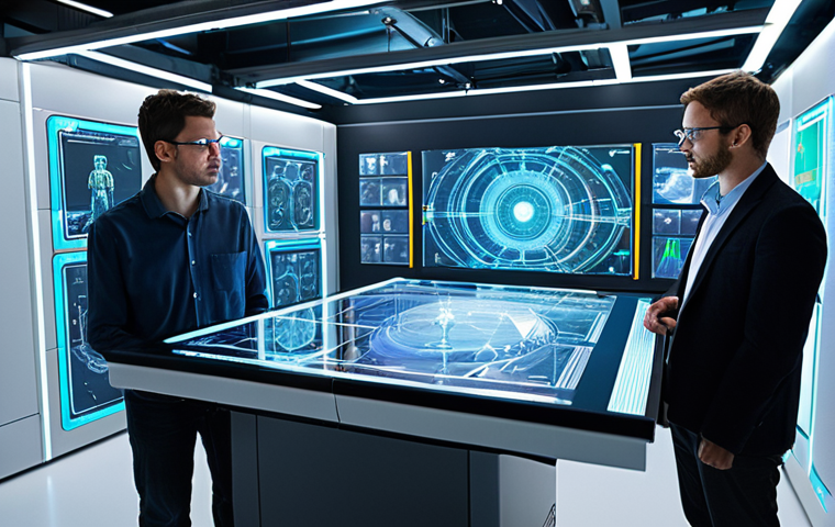 **
A futuristic engineering lab. A diverse team of engineers is analyzing a holographic projection of a complex bridge design. Quantum computer interfaces and advanced material samples are visible in the background. The scene conveys innovation and the application of quantum computing to structural engineering. Focus on vibrant colors and a sense of technological advancement.
**