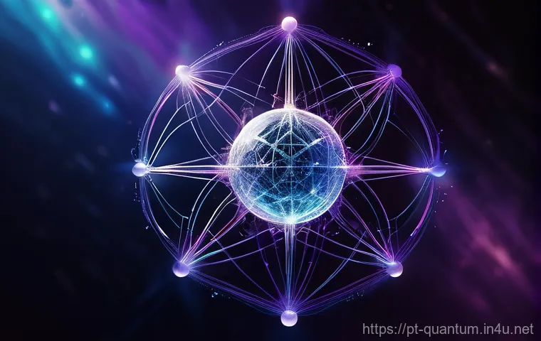 양자컴퓨터와 클라우드 컴퓨팅 - **Quantum Computing's Core Principles Visualized:**
An ethereal, futuristic scene depicting the ...