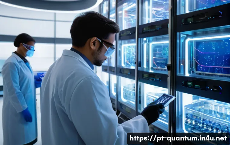 양자컴퓨터 연구소의 발전 - **Prompt 1: Quantum Computing Lab - The Heart of Innovation**
"A photorealistic, highly detailed...